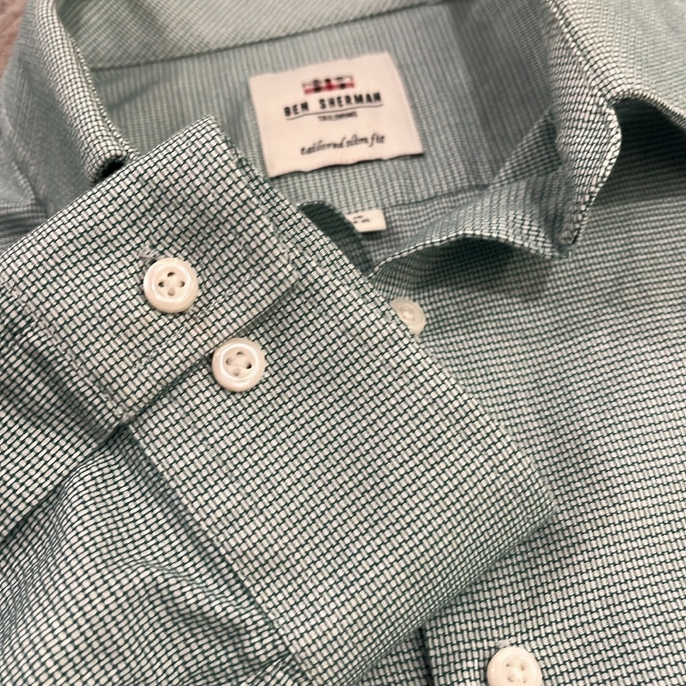 Ben Sherman Tailored Slim Fit Dress Shirt- Size 16 (34-35) - Picture 5 of 6